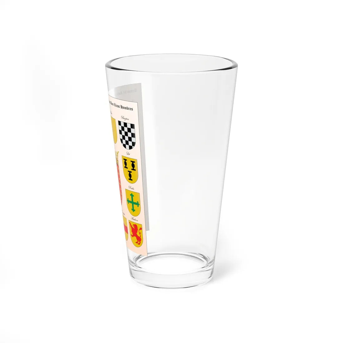 Armas del rey de Navarra y sus doce linajes de ricos hombres (Spain) (Coat of Arms) Pint Glass 16oz - Go Mug Yourself