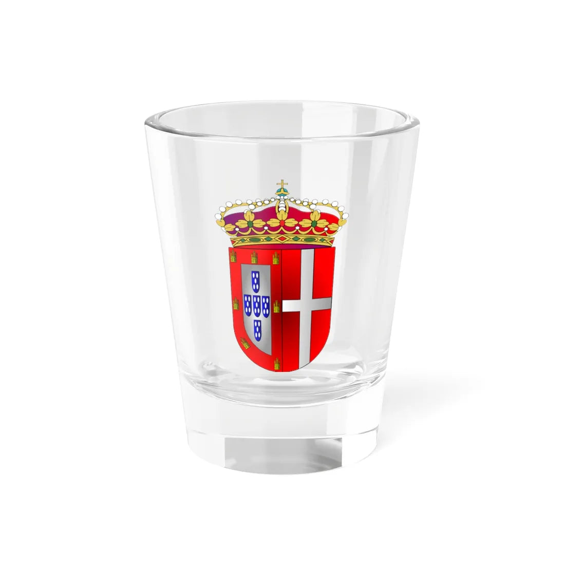 Armas rainha portugal (Portugal) (Coat of Arms) Shot Glass 1.5oz 1.5oz - Go Mug Yourself