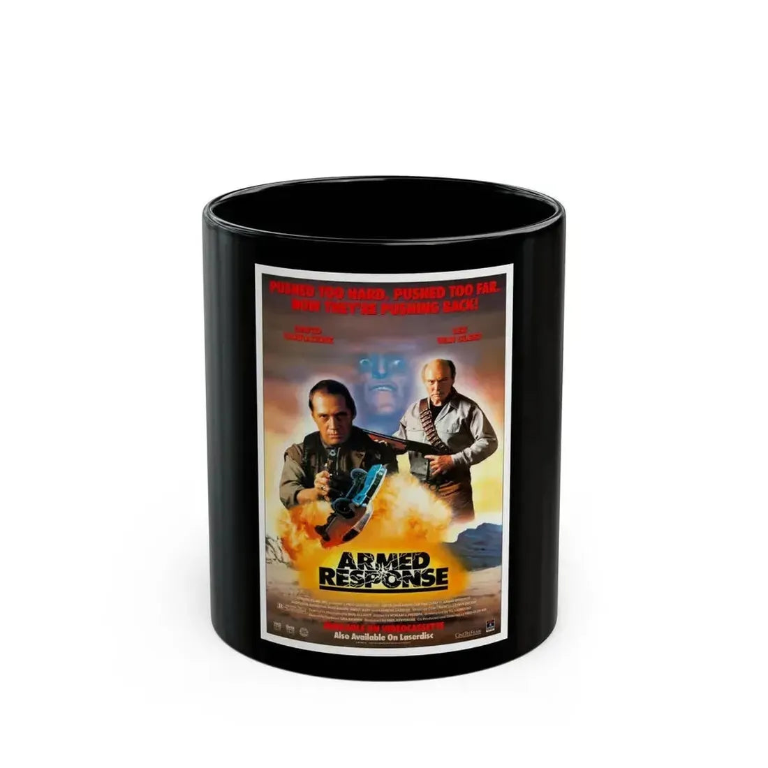 ARMED RESPONSE 1986 Movie Poster - Black Coffee Mug 11oz - Go Mug Yourself