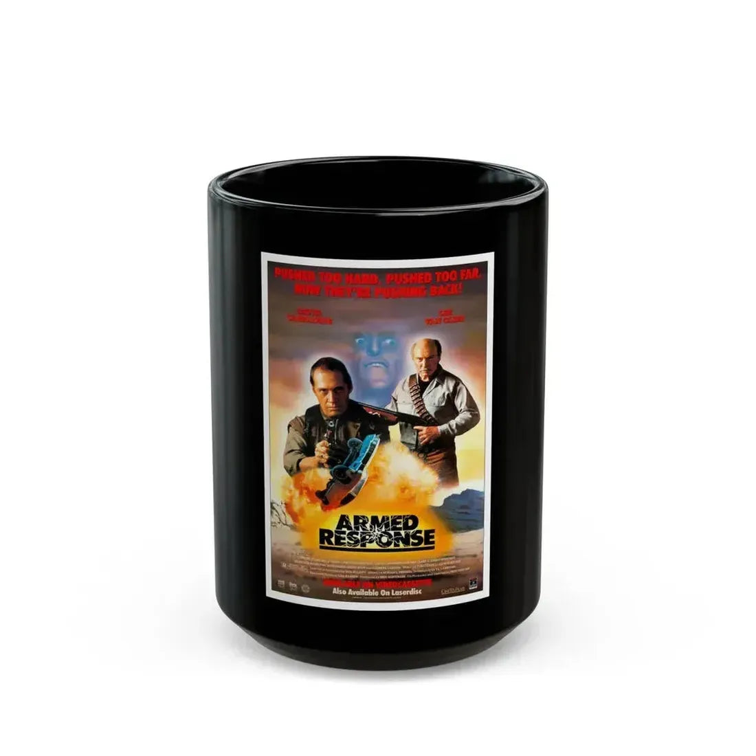 ARMED RESPONSE 1986 Movie Poster - Black Coffee Mug 15oz - Go Mug Yourself