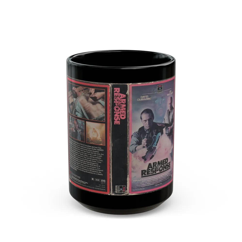 ARMED RESPONSE (VHS COVER) - Black Coffee Mug-15oz-Go Mug Yourself