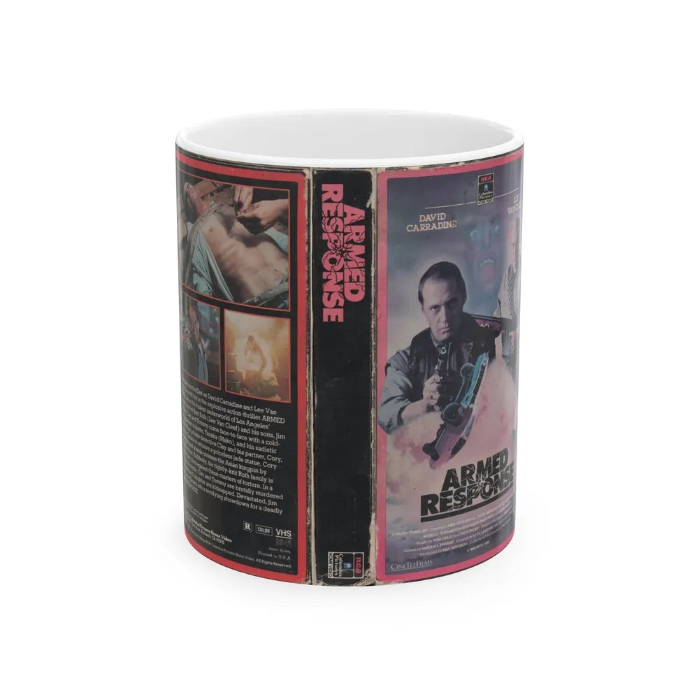 ARMED RESPONSE (VHS COVER) - White Coffee Mug-11oz-Go Mug Yourself