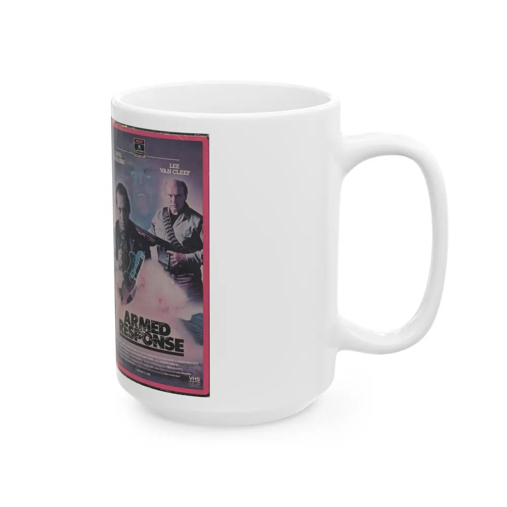 ARMED RESPONSE (VHS COVER) - White Coffee Mug-Go Mug Yourself