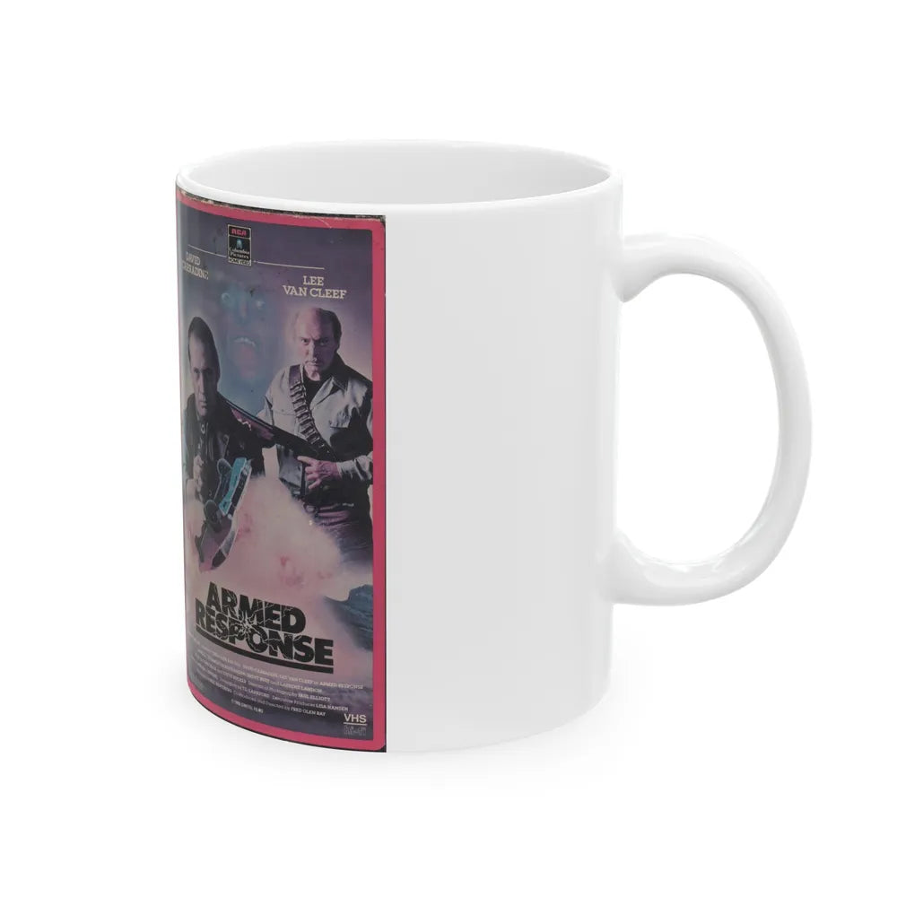 ARMED RESPONSE (VHS COVER) - White Coffee Mug-Go Mug Yourself