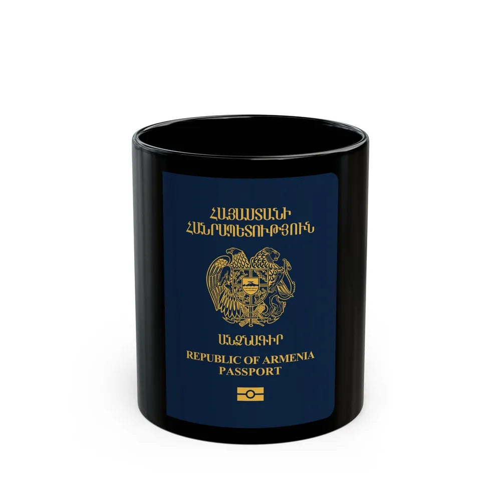 Armenia Passport - Black Coffee Mug-11oz-Go Mug Yourself