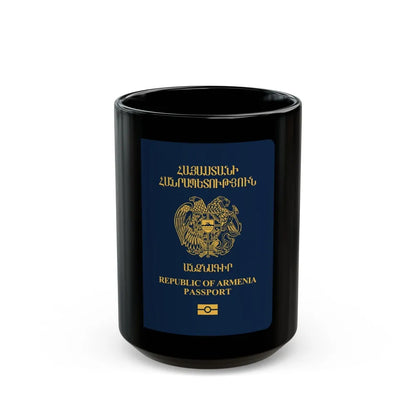 Armenia Passport - Black Coffee Mug-15oz-Go Mug Yourself