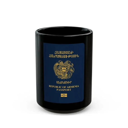 Armenia Passport - Black Coffee Mug 15oz - Go Mug Yourself