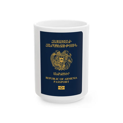 Armenia Passport - White Coffee Mug-15oz-Go Mug Yourself