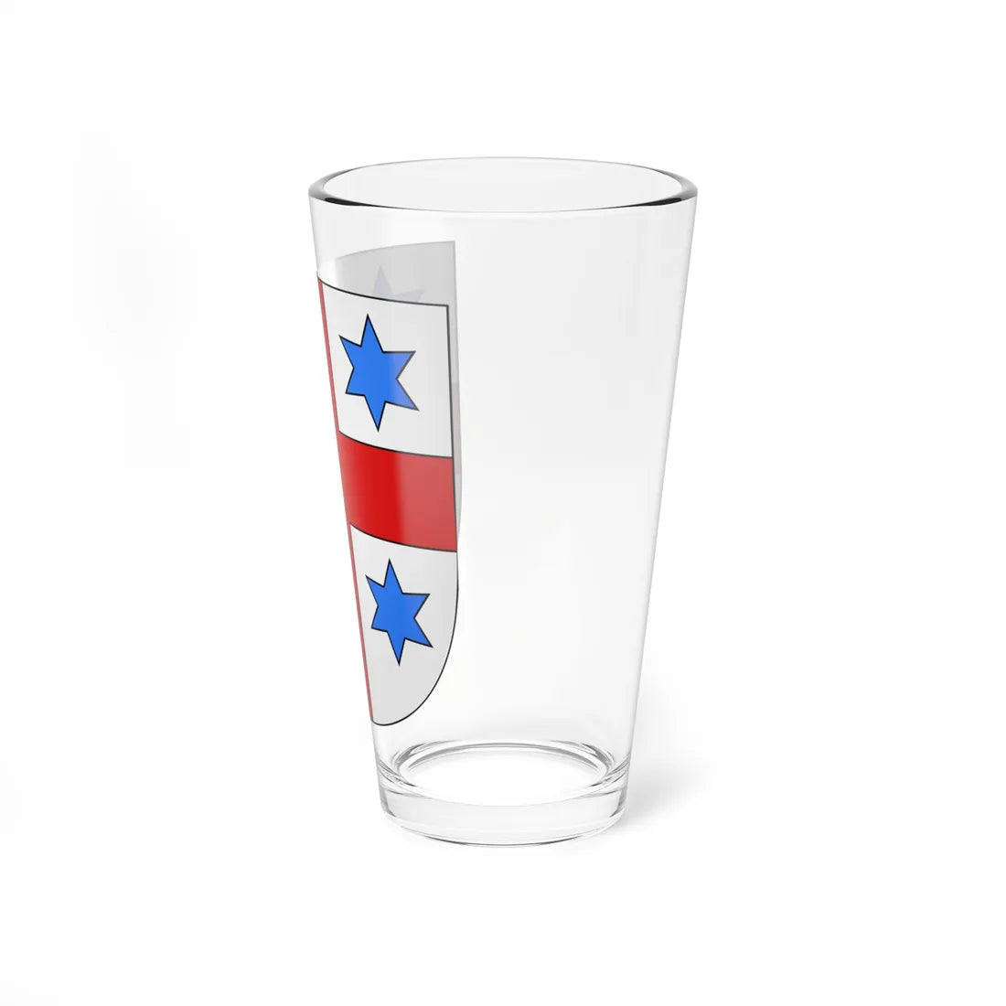 Armes de la famille Agie de Selsaeten (Belgium) (Coat of Arms) Pint Glass 16oz - Go Mug Yourself