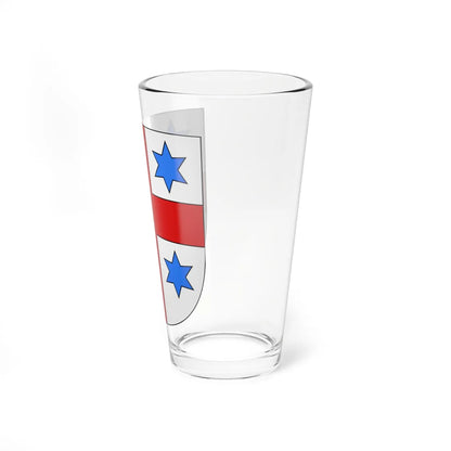 Armes de la famille Agie de Selsaeten (Belgium) (Coat of Arms) Pint Glass 16oz - Go Mug Yourself