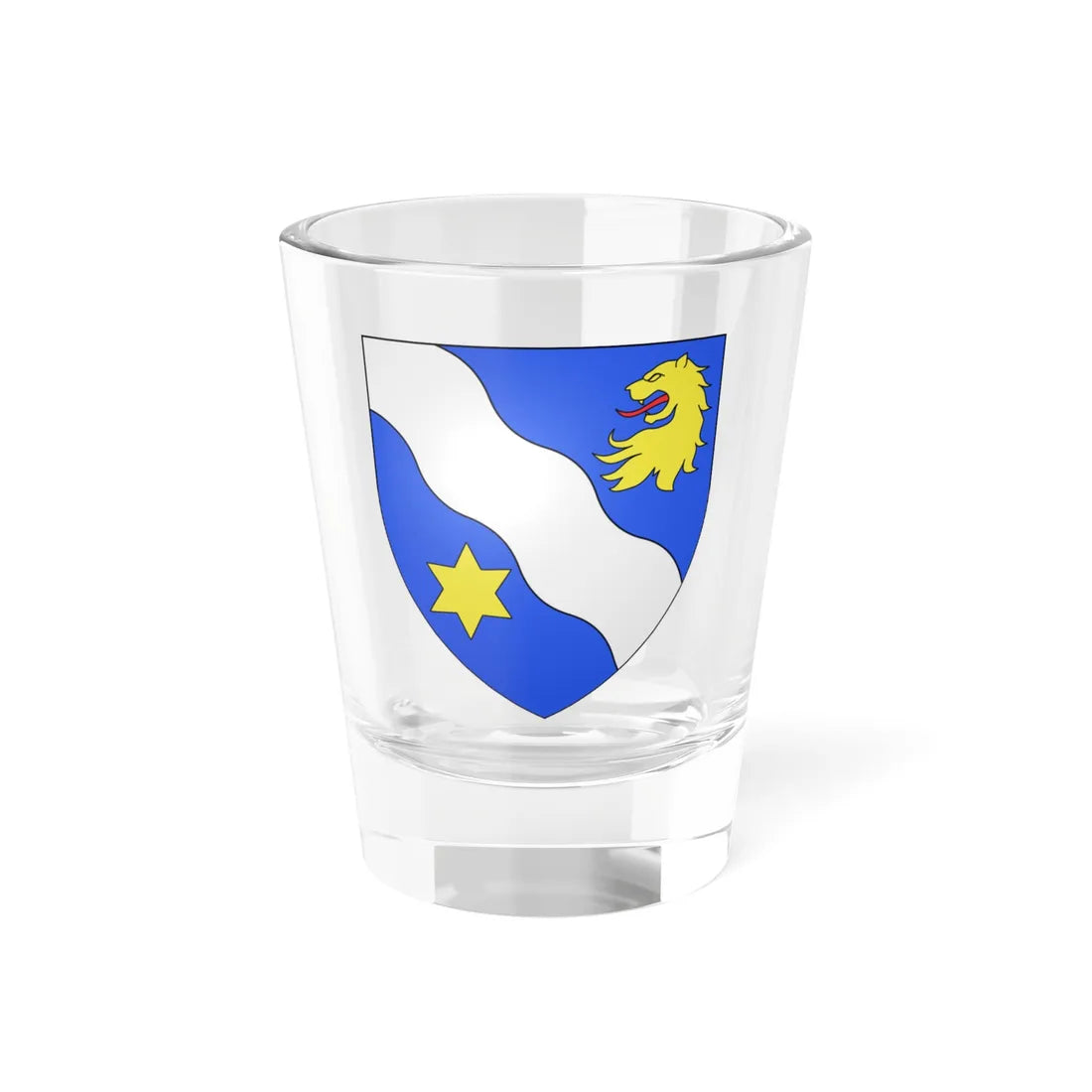 Armes de la famille Beeckmans de West-Meerbeeck (Belgium) (Coat of Arms) Shot Glass 1.5oz 1.5oz - Go Mug Yourself