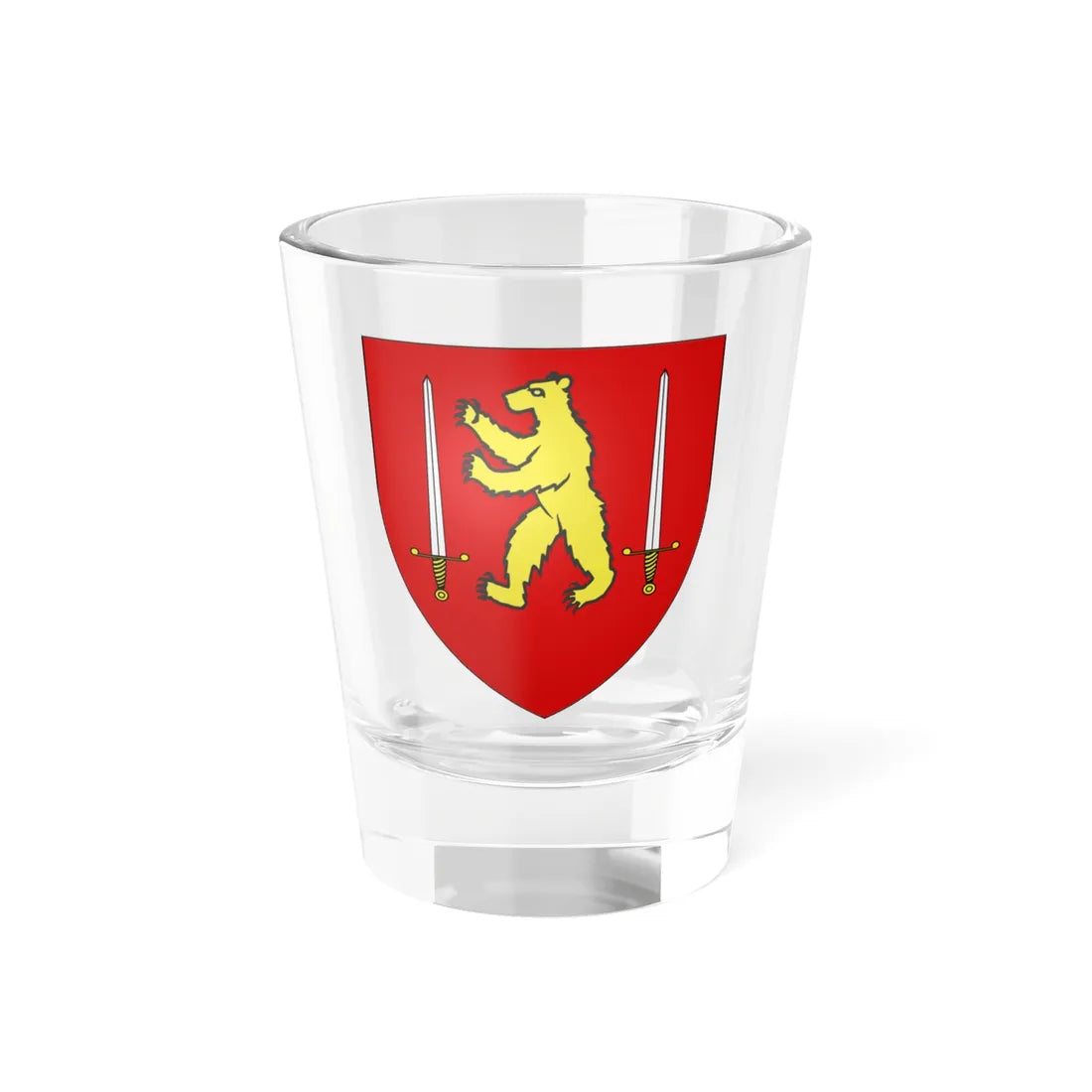 Armes de la famille de Beer de Laer (Belgium) (Coat of Arms) Shot Glass 1.5oz 1.5oz - Go Mug Yourself