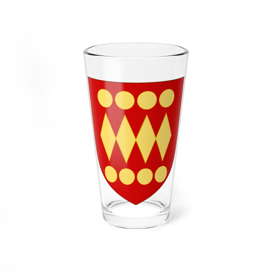 Armes de la famille de Chevigné (France) (Coat of Arms) Pint Glass 16oz 16oz - Go Mug Yourself