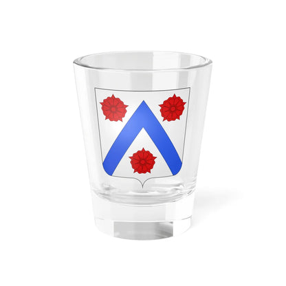 Armes de la famille de Clerque Wissocq de Sousberghe (Belgium) (Coat of Arms) Shot Glass 1.5oz 1.5oz - Go Mug Yourself
