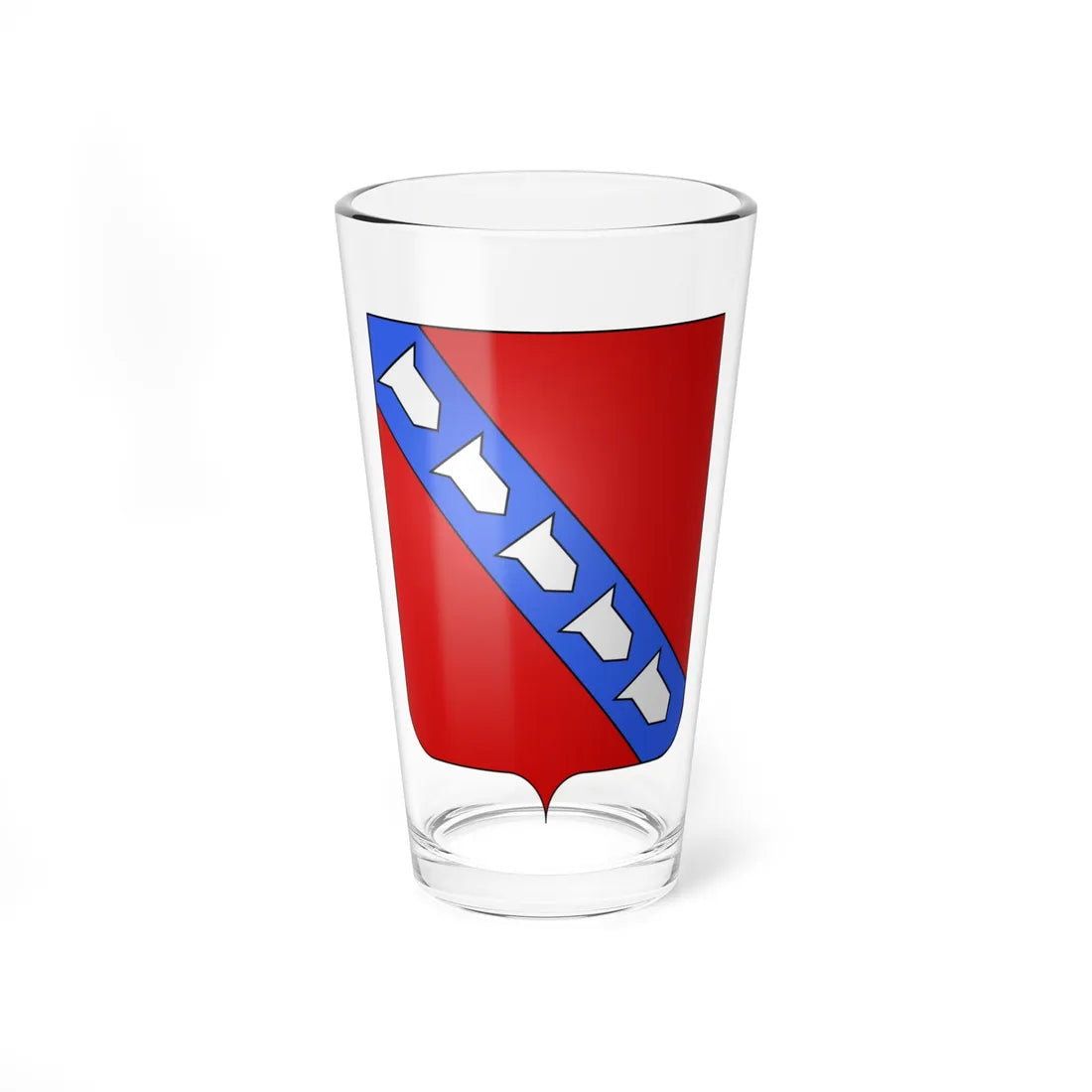 Armes de la famille de la Barre dErquelinnes (Belgium) (Coat of Arms) Pint Glass 16oz 16oz - Go Mug Yourself