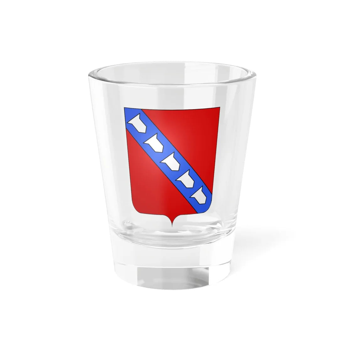 Armes de la famille de la Barre dErquelinnes (Belgium) (Coat of Arms) Shot Glass 1.5oz 1.5oz - Go Mug Yourself