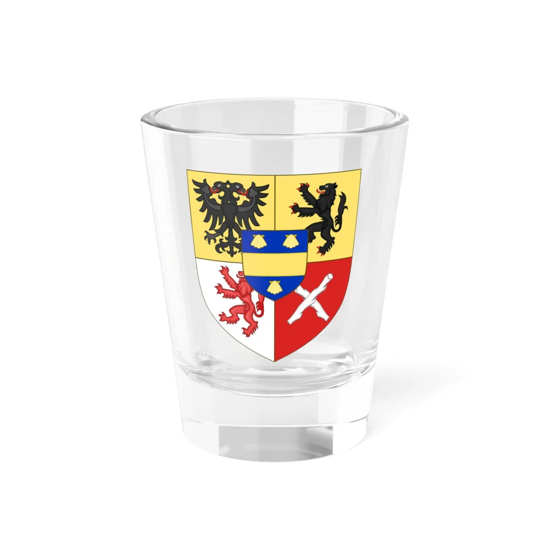 Armes de la famille de Maigret (France) (Coat of Arms) Shot Glass 1.5oz 1.5oz - Go Mug Yourself