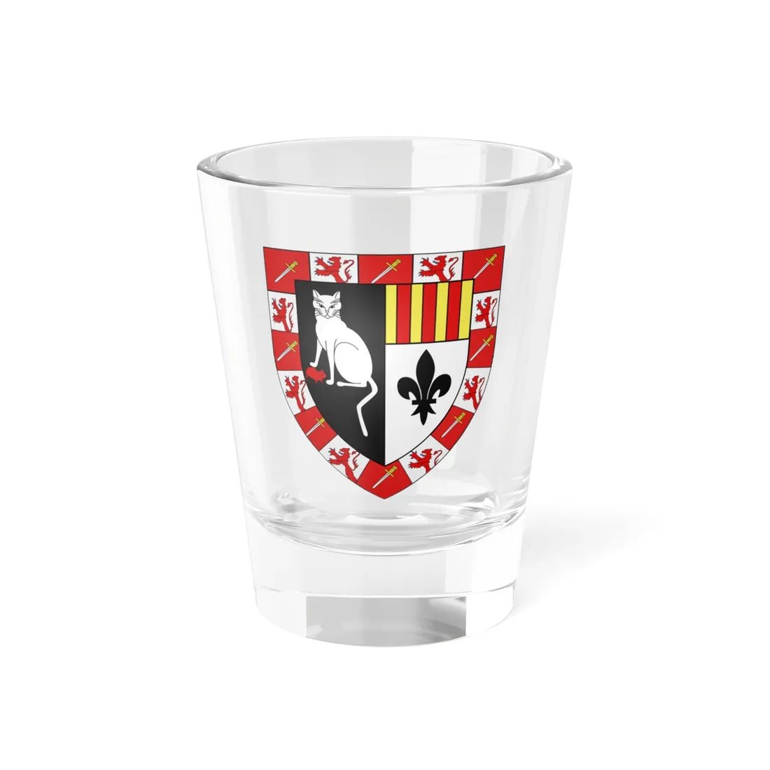 Armes de la famille de Muyser Lantwyck (Belgium) (Coat of Arms) Shot Glass 1.5oz 1.5oz - Go Mug Yourself