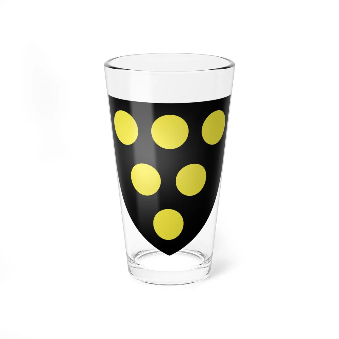 Armes de la famille de Vicq de Cumptich (Belgium) (Coat of Arms) Pint Glass 16oz 16oz - Go Mug Yourself