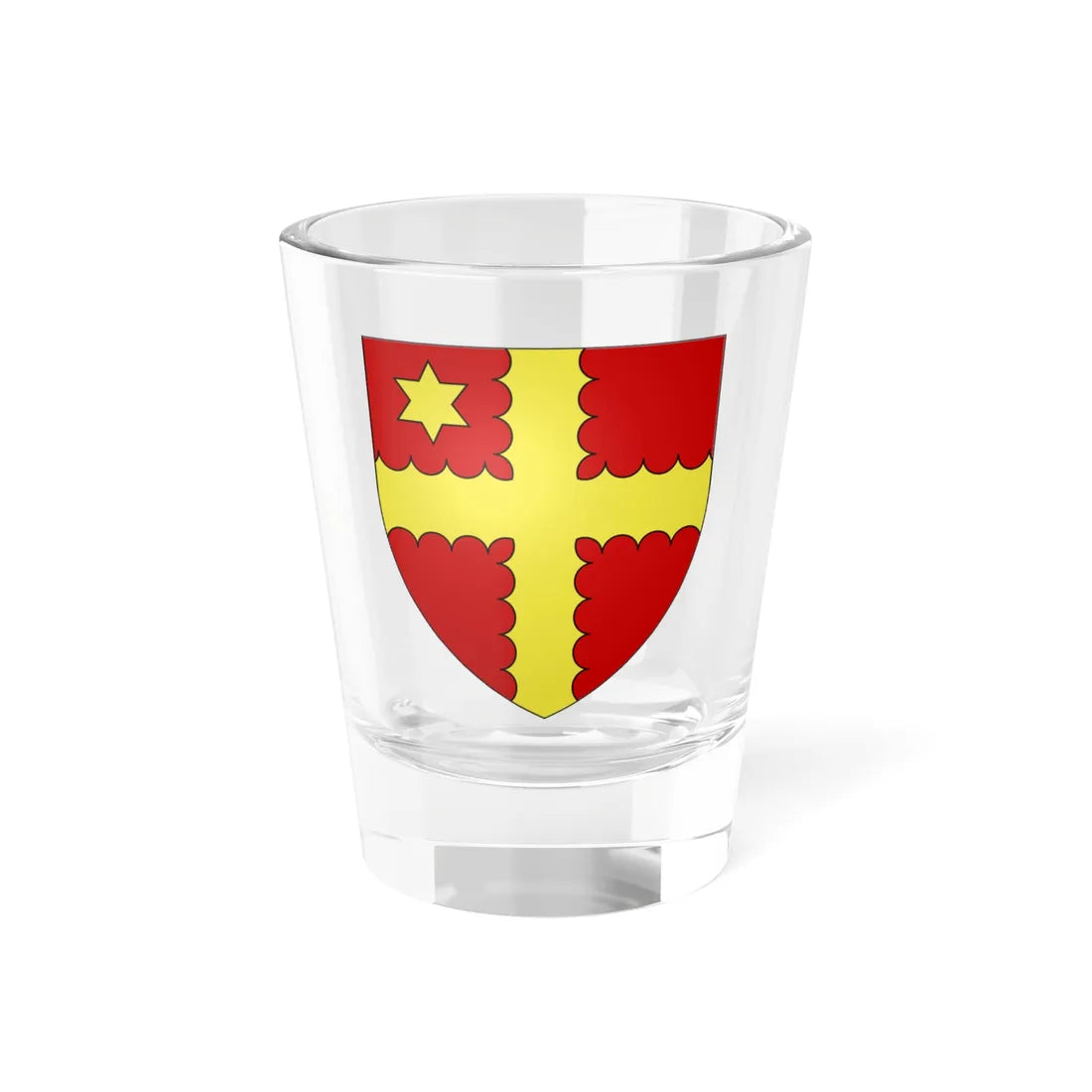Armes de la famille Poswick (Belgium) (Coat of Arms) Shot Glass 1.5oz 1.5oz - Go Mug Yourself