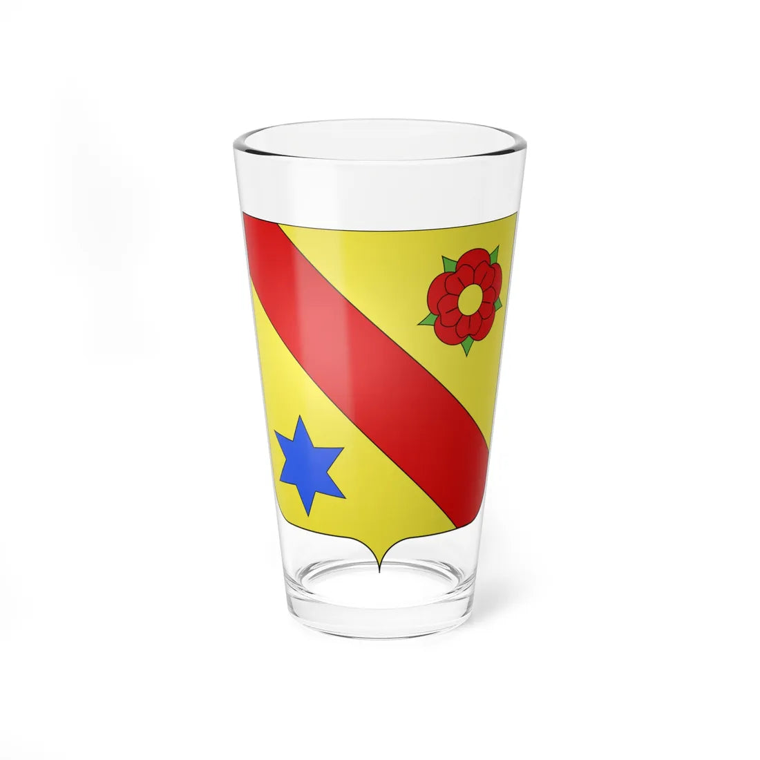 Armes de Nève de Mévergnies (Belgium) (Coat of Arms) Pint Glass 16oz - Go Mug Yourself