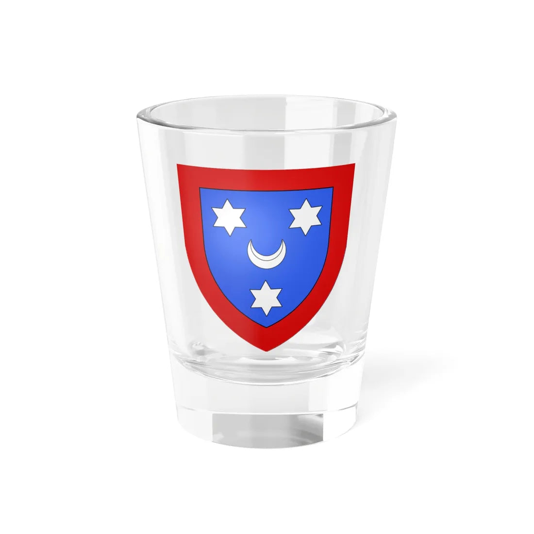Armes des chevaliers Bauchau branche anoblie (Belgium) (Coat of Arms) Shot Glass 1.5oz 1.5oz - Go Mug Yourself