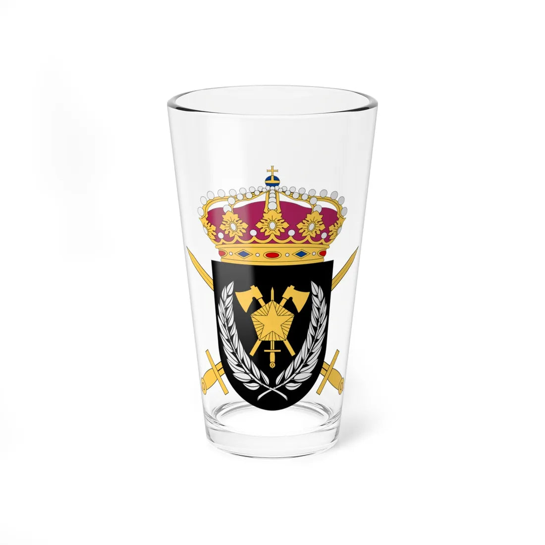 Arméns fältarbetsskola vapen (Sweden) (Coat of Arms) Pint Glass 16oz 16oz - Go Mug Yourself