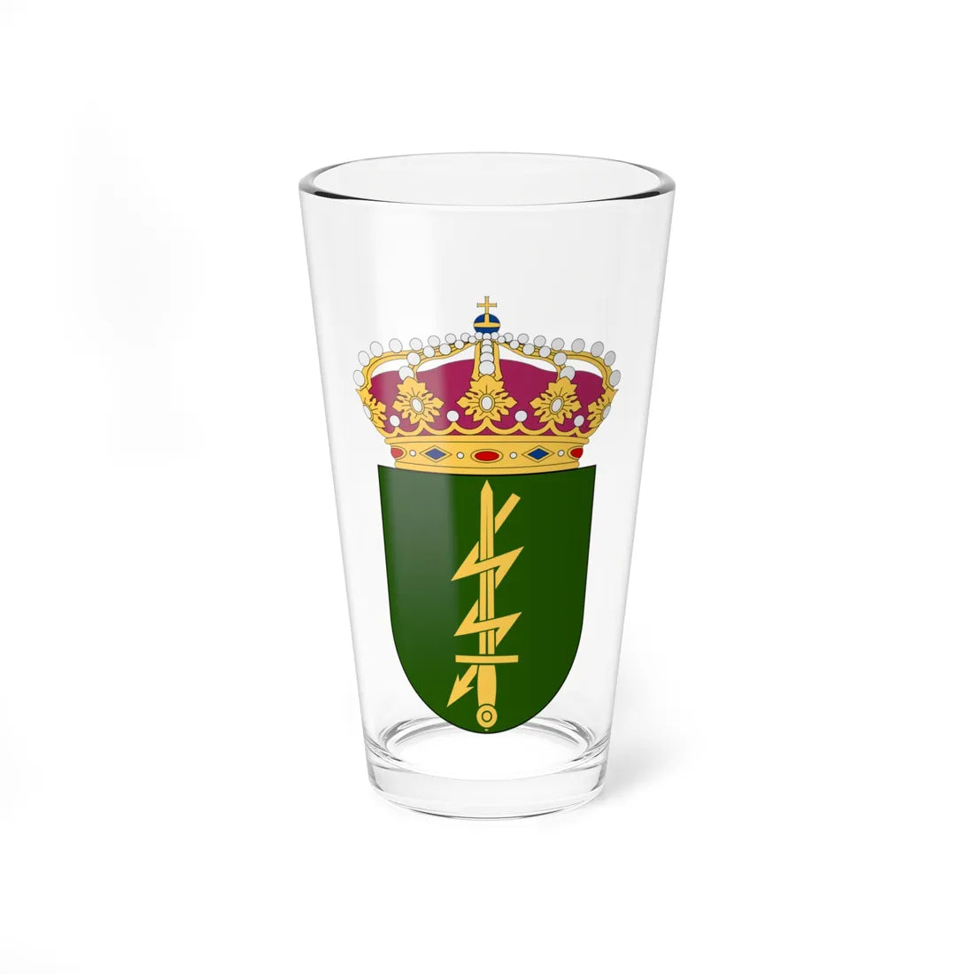 Arméns lednings- och sambandscentrum vapen (Sweden) (Coat of Arms) Pint Glass 16oz 16oz - Go Mug Yourself