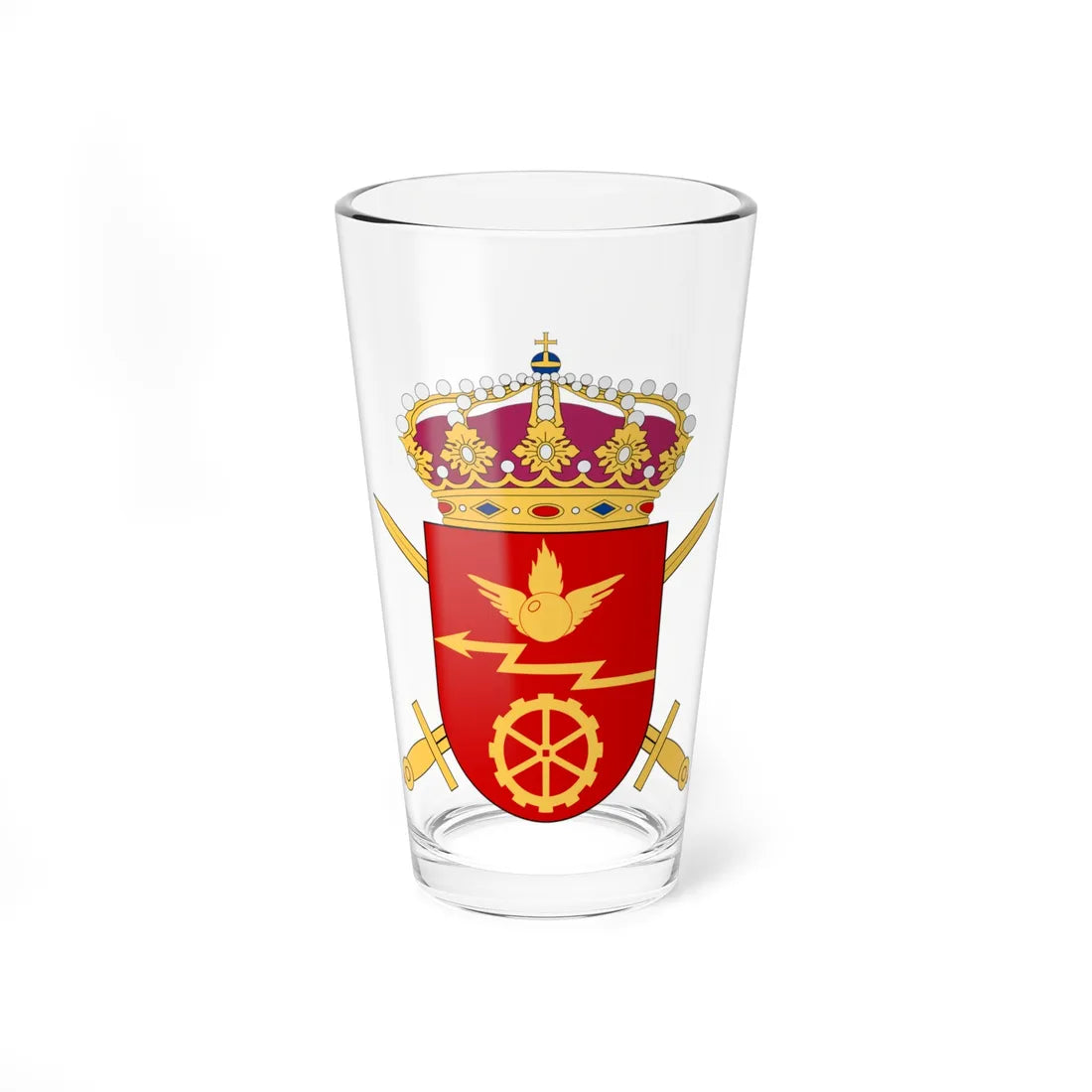 Arméns radar- och mekanikerskola vapen (Sweden) (Coat of Arms) Pint Glass 16oz 16oz - Go Mug Yourself