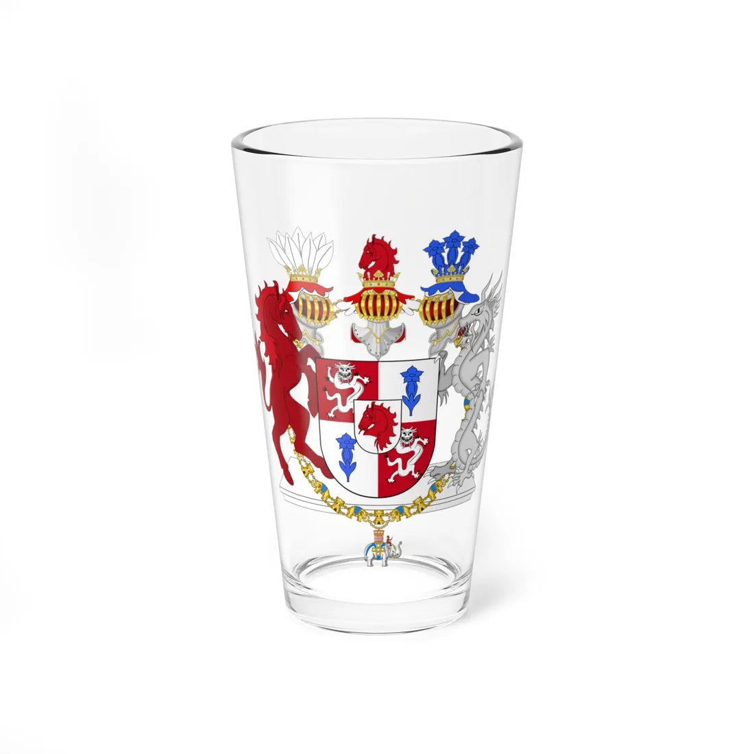 Armoiries Alexandra Manley Contesse de Frederiksborg2005 (Denmark) (Coat of Arms) Pint Glass 16oz 16oz - Go Mug Yourself