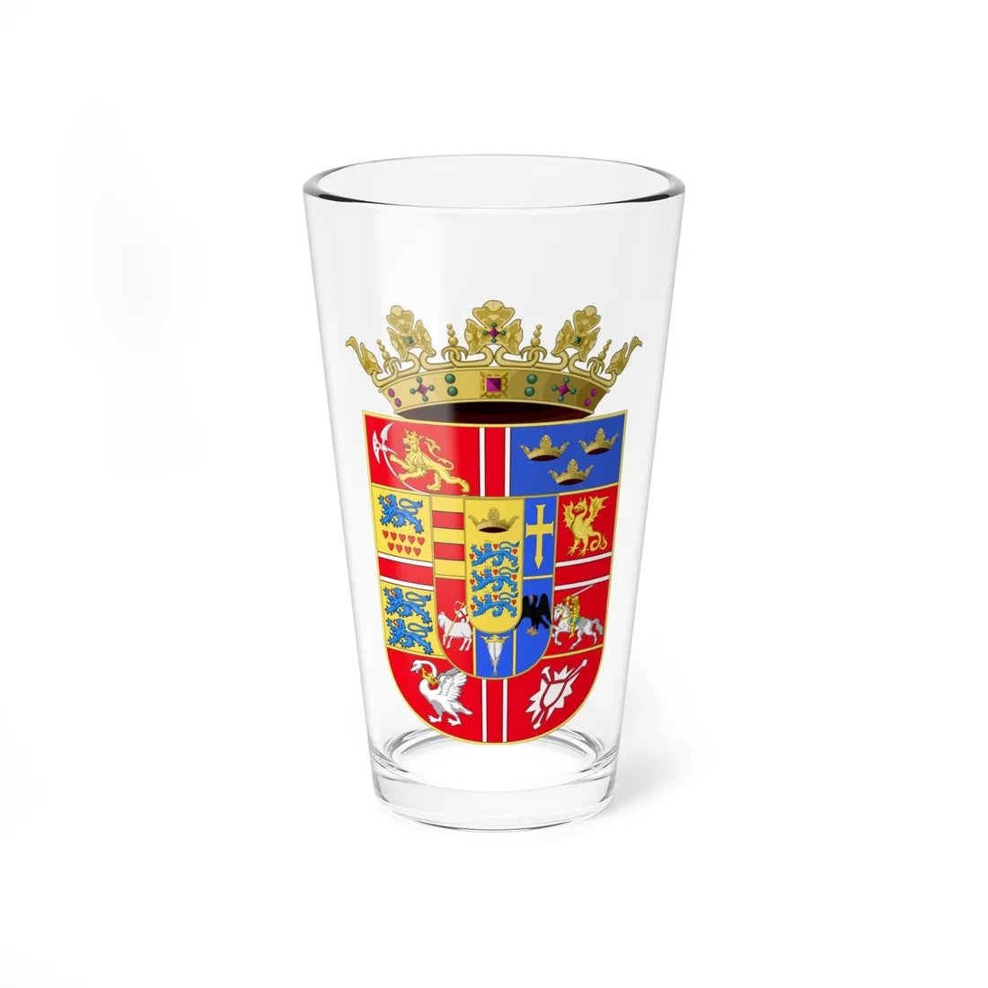 Armoiries Christian IV du Danemark (Denmark) (Coat of Arms) Pint Glass 16oz 16oz - Go Mug Yourself