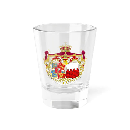 Armoiries d Anne-Sophie de Reventlow (Denmark) (Coat of Arms) Shot Glass 1.5oz 1.5oz - Go Mug Yourself
