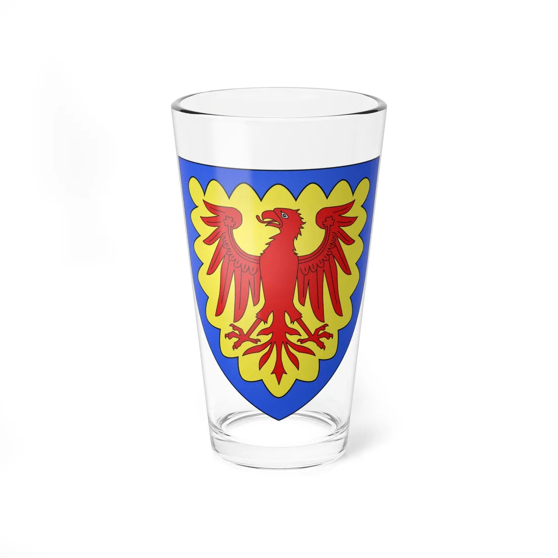 Armoiries de Berg sur Moselle (Luxembourg) (Coat of Arms) Pint Glass 16oz - Go Mug Yourself