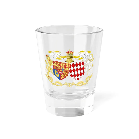 Armoiries de Caroline de Monaco princesse de Hanovre (Monaco) (Coat of Arms) Shot Glass 1.5oz 1.5oz - Go Mug Yourself
