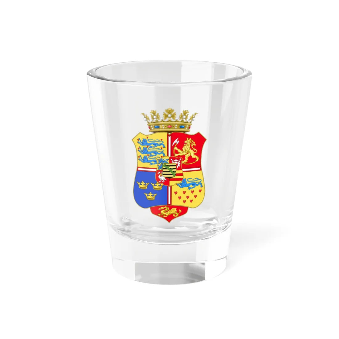 Armoiries de Dorothée de Saxe-Lauenbourg 1511-1571 (Denmark) (Coat of Arms) Shot Glass 1.5oz 1.5oz - Go Mug Yourself