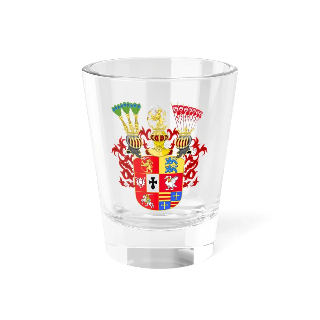 Armoiries de Jean-Adolphe de Holstein-Gottorp 1575-1616 (Denmark) (Coat of Arms) Shot Glass 1.5oz 1.5oz - Go Mug Yourself