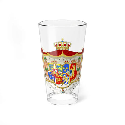 Armoiries de la reine Lovisa de Suède1 (Denmark) (Coat of Arms) Pint Glass 16oz 16oz - Go Mug Yourself