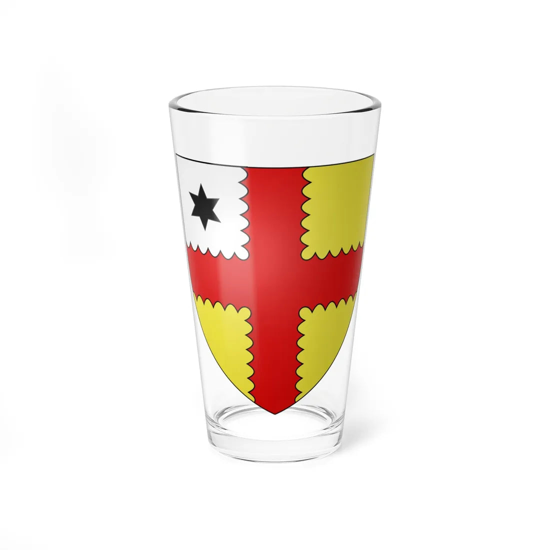 Armoiries de Lontzen (Luxembourg) (Coat of Arms) Pint Glass 16oz 16oz - Go Mug Yourself
