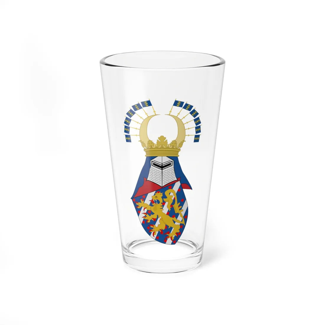 Armoiries de Suède Gelre 1370-1395 (Sweden) (Coat of Arms) Pint Glass 16oz 16oz - Go Mug Yourself