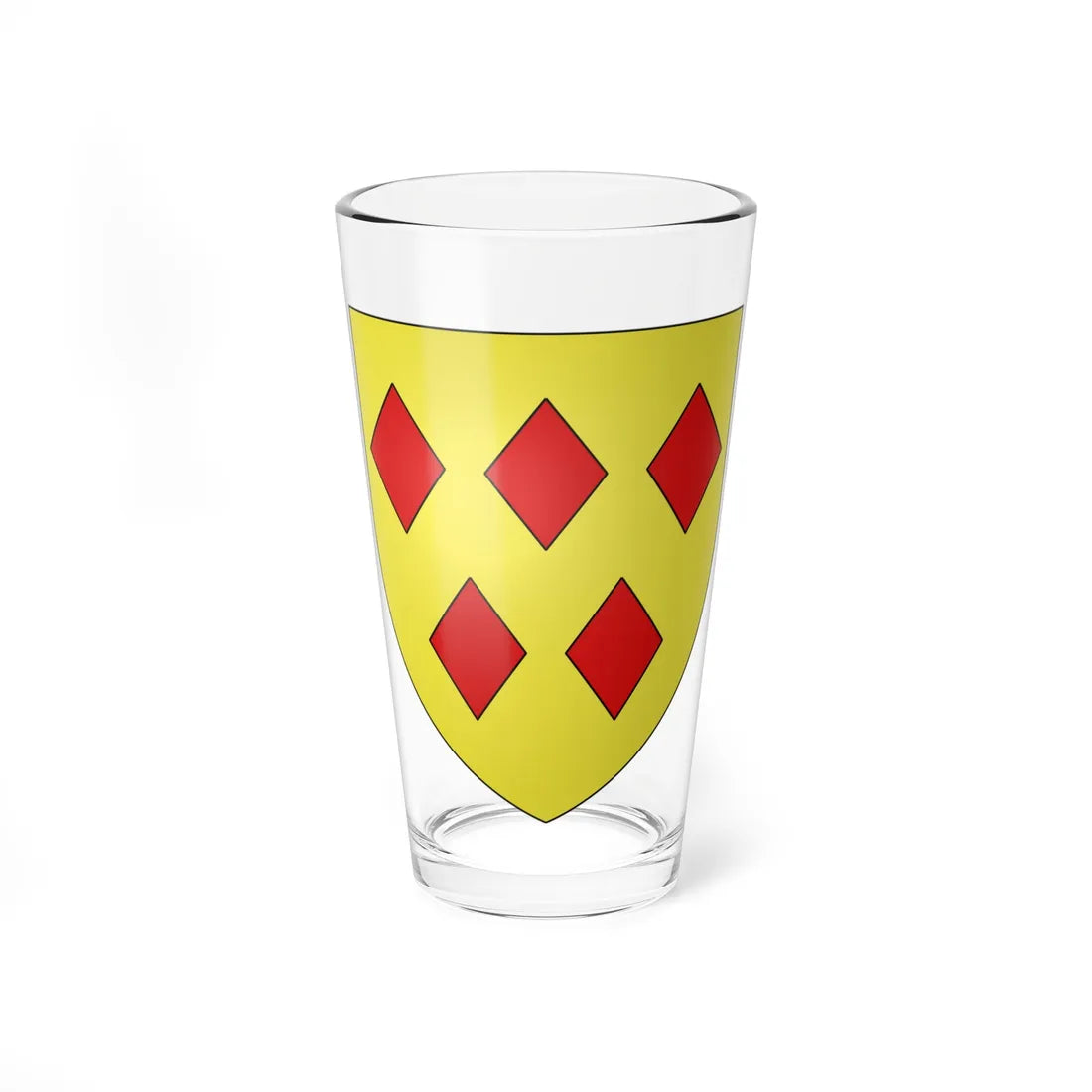 Armoiries de Wilsacker (Luxembourg) (Coat of Arms) Pint Glass 16oz 16oz - Go Mug Yourself