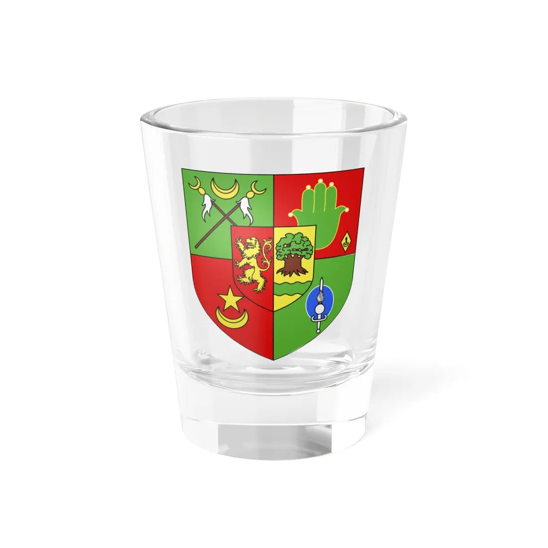 Armoiries des Spahis Sénégalais (Senegal) (Coat of Arms) Shot Glass 1.5oz 1.5oz - Go Mug Yourself