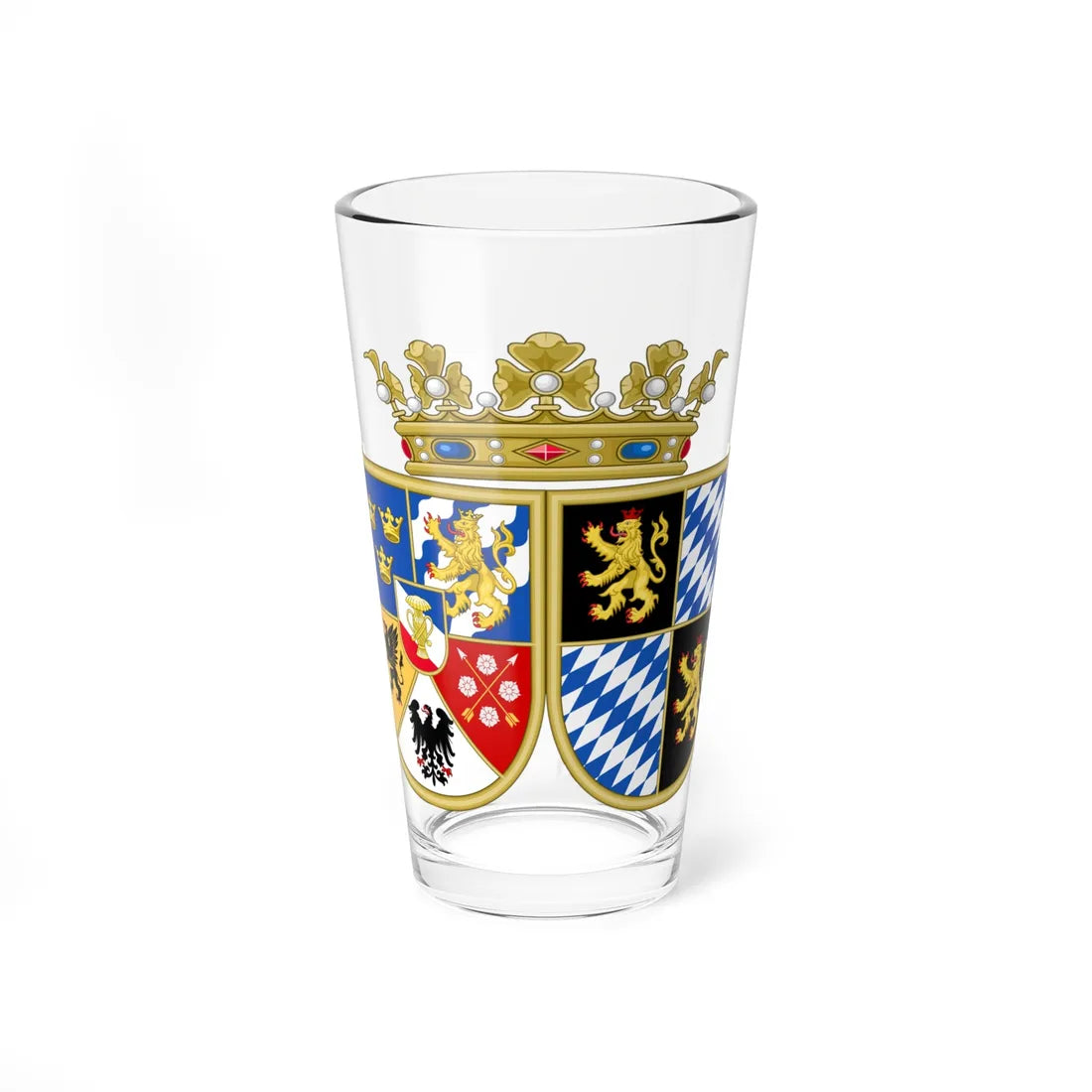 Armoiries du Charles de Suède et Marie de Palatinat-Wittelsbach (Germany) (Coat of Arms) Pint Glass 16oz 16oz - Go Mug Yourself
