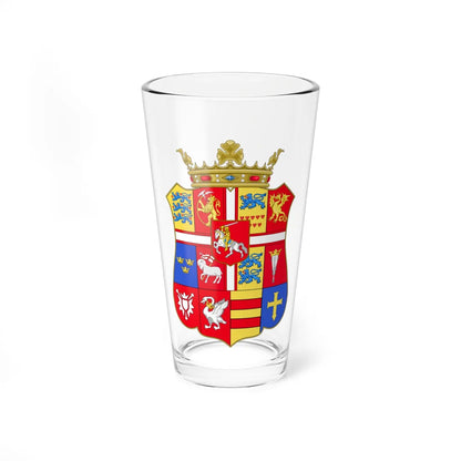 Armoiries Fréderic II du Danemark simple (Denmark) (Coat of Arms) Pint Glass 16oz 16oz - Go Mug Yourself