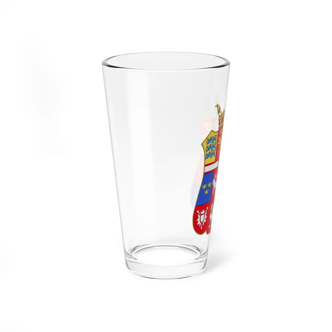 Armoiries Fréderic II du Danemark simple (Denmark) (Coat of Arms) Pint Glass 16oz - Go Mug Yourself