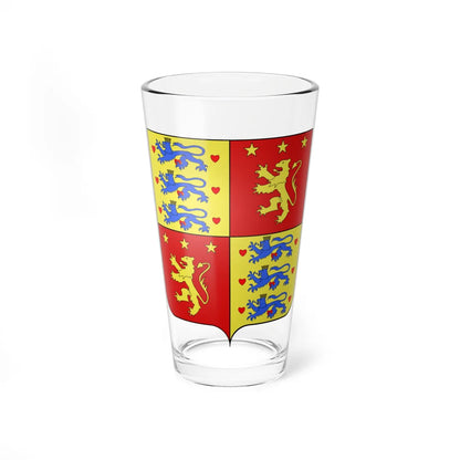 Armoiries Henri de Laborde de Montpezat prince de Danemark (Denmark) (Coat of Arms) Pint Glass 16oz - Go Mug Yourself