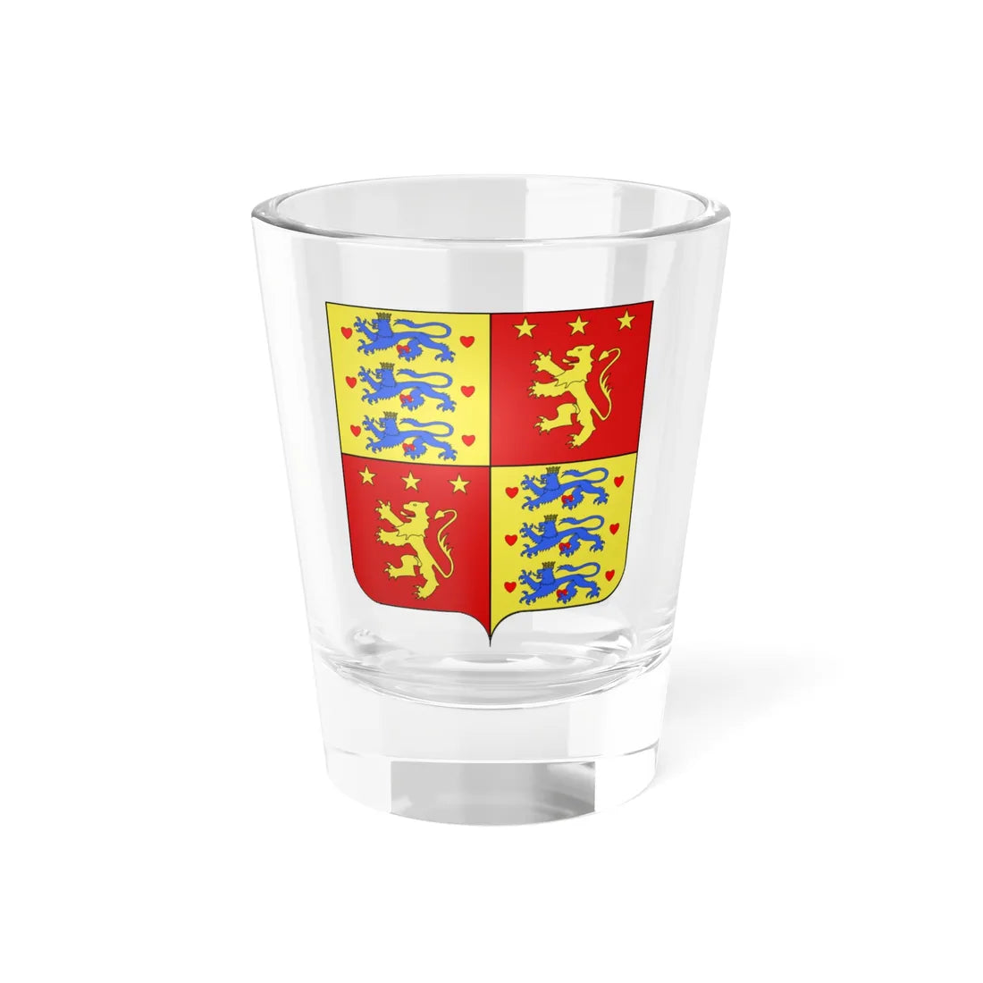 Armoiries Henri de Laborde de Montpezat prince de Danemark (Denmark) (Coat of Arms) Shot Glass 1.5oz 1.5oz - Go Mug Yourself