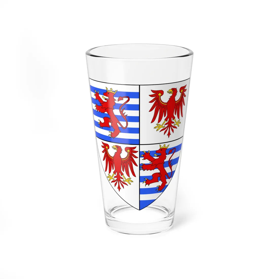 Armoiries Josse de Luxembourg (Czech Republic) (Coat of Arms) Pint Glass 16oz 16oz - Go Mug Yourself