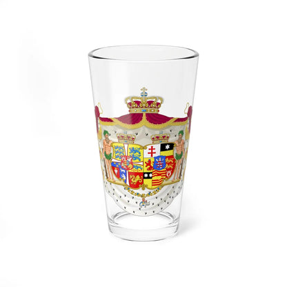 Armoiries Louise de Hesse-Cassel (Denmark) (Coat of Arms) Pint Glass 16oz 16oz - Go Mug Yourself