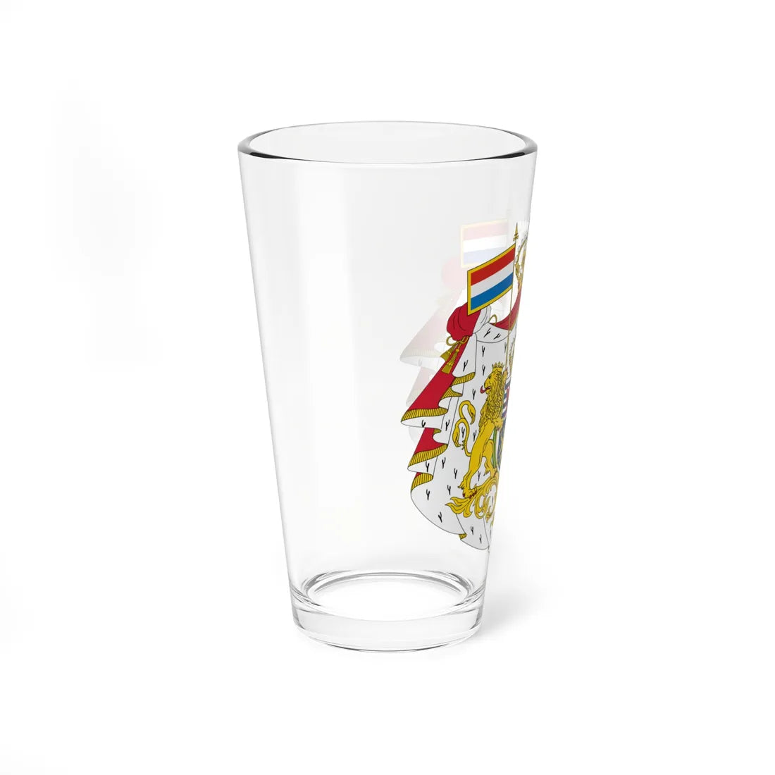 Armoiries Luxembourg Bourbon avec ornements 2 (Luxembourg) (Coat of Arms) Pint Glass 16oz - Go Mug Yourself