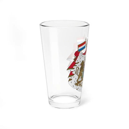 Armoiries Luxembourg Bourbon avec ornements (Luxembourg) (Coat of Arms) Pint Glass 16oz - Go Mug Yourself